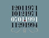 Special Dates Canvas Print