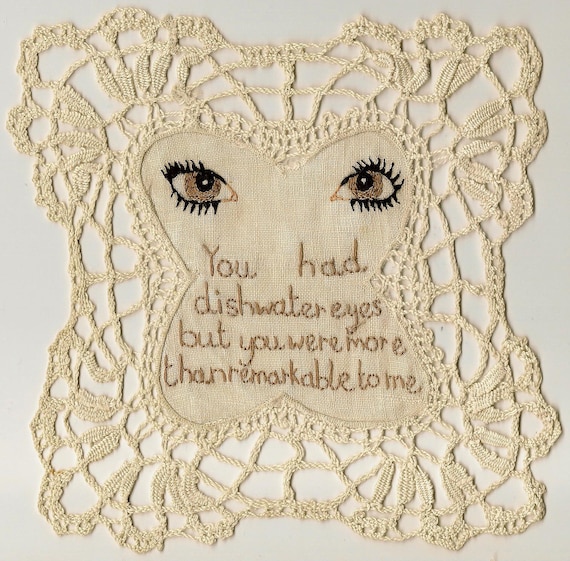 Dishwater Eyes - Romantic Fine Art Embroidery