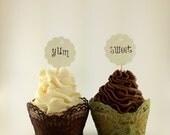 25 Real LACE Cupcake Wrappers -  New colors - Wedding, Bridal / Baby Shower, Birthday, Tea Party. Ivory, White, Brown & Green.
