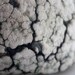 White stoneware sculpture with copper oxide.