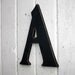 Shabby chic Letter A Wooden Wall Hanging12 inch Black Decor Kids Initial