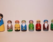 Snow White and the Seven Dwarfs Wooden Peg Dolls