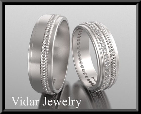 His and Hers 14K Matching Wedding Bands Set