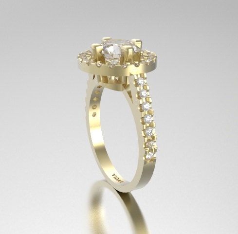 Designed 14K 1.0Ct Diamond Engagement Ring.