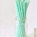 Paper Straw Solid Color - Pastel Green x 25