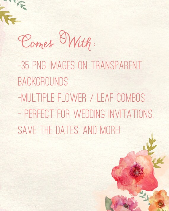 Watercolor Flowers - Clip Art