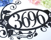 House Address Number 4 Digit Metal Sign - Personalized Gift