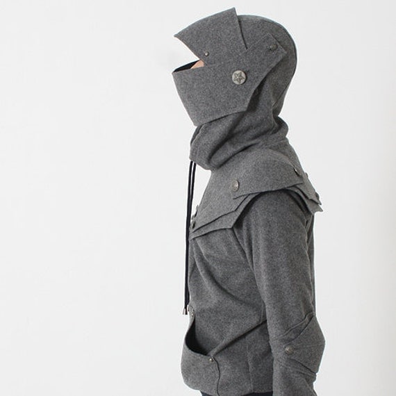 Arthur Armored Knight Medieval Armor Pullover Hoodie(100% Handmade Wool) Made To Order