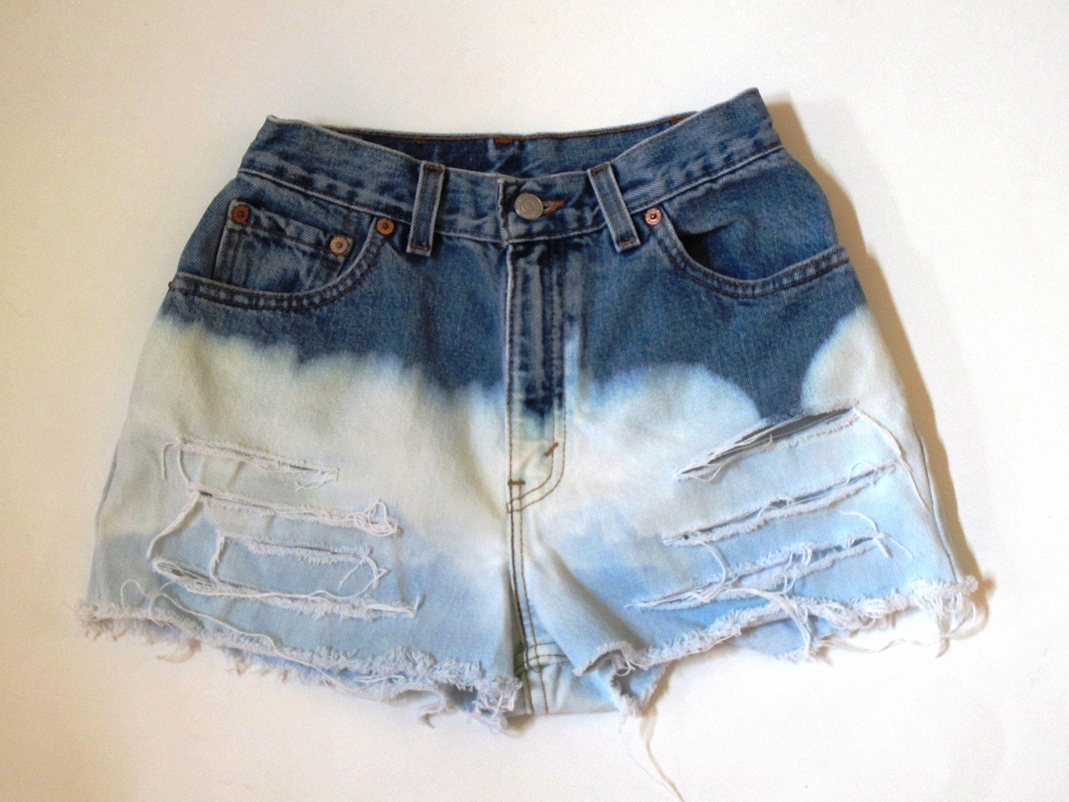 Vintage high waisted bleached Levis shorts