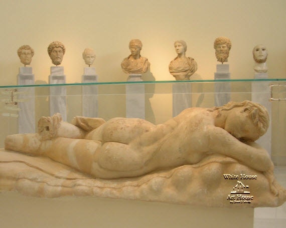 Mythological Travel Photograph - Nude Statue in Athens, Greece - Maenad's Admirers / multiple sizes & canvas wraps available
