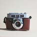 vintage 35mm film camera with beautiful leather case. kodak automatic 35f.