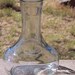 Round Wine Bottle to upcycle,clear glass,pressed glass,fun,rounded shape