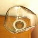 Vintage Silver Ombre Glass Bowl, Mid Century, Large size Bowl, Fruit or Punch or Chip Bowl