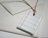 Lined Page Ceramic Necklace
