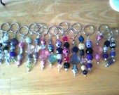 One of A Kind Unique Designer Chunky Beaded and Jeweled Keychain