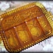 Vintage 70's Indiana Glass Amber 5 Section Relish Tray Fruit Motif