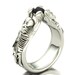 Skeleton Engagement Ring in Sterling Silver