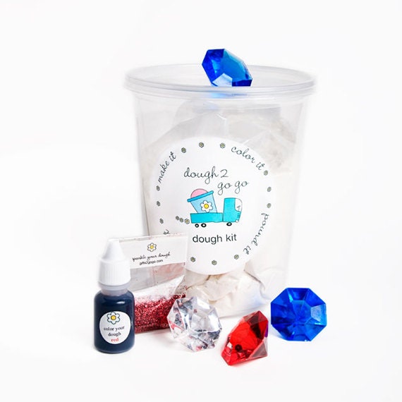 DIY Gem Dough Kit, Colorful Gems, Glitter, Play dough, Playdough, Design your own Dough, 2 lb