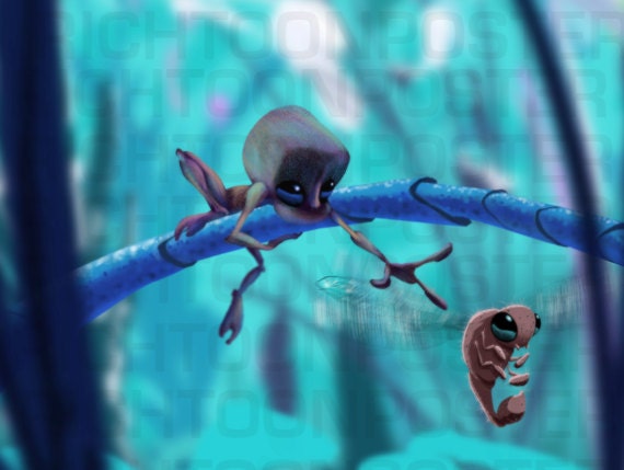 Poster Alien with Bug Digital Painting