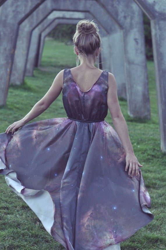 Australe - Asymmetrical Galaxy Dress