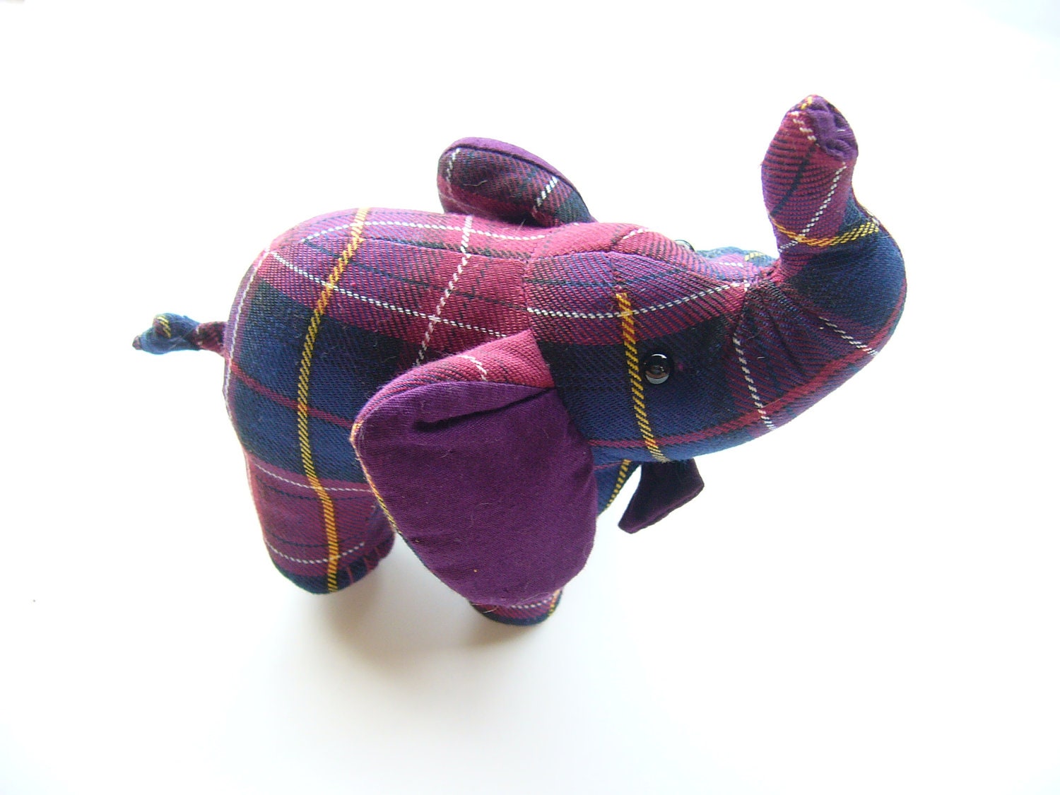 Purple Stuffed Elephant