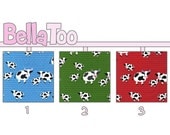 Custom Crib Bedding - Cows Blue Green Red - Barnyard Counting - Laurie Wisbrun - Custom Made By BellaToo