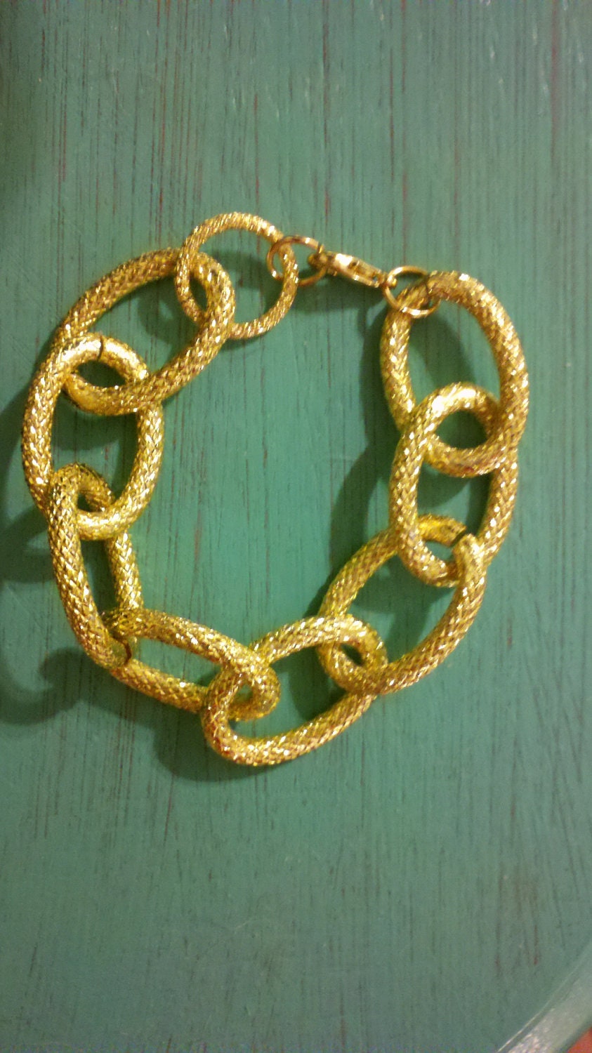 Large Gold Chain Bracelet