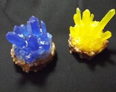 Blue Sapphire or Yellow Topaz Crystal Formation soap bar by Lavish Handcrafted