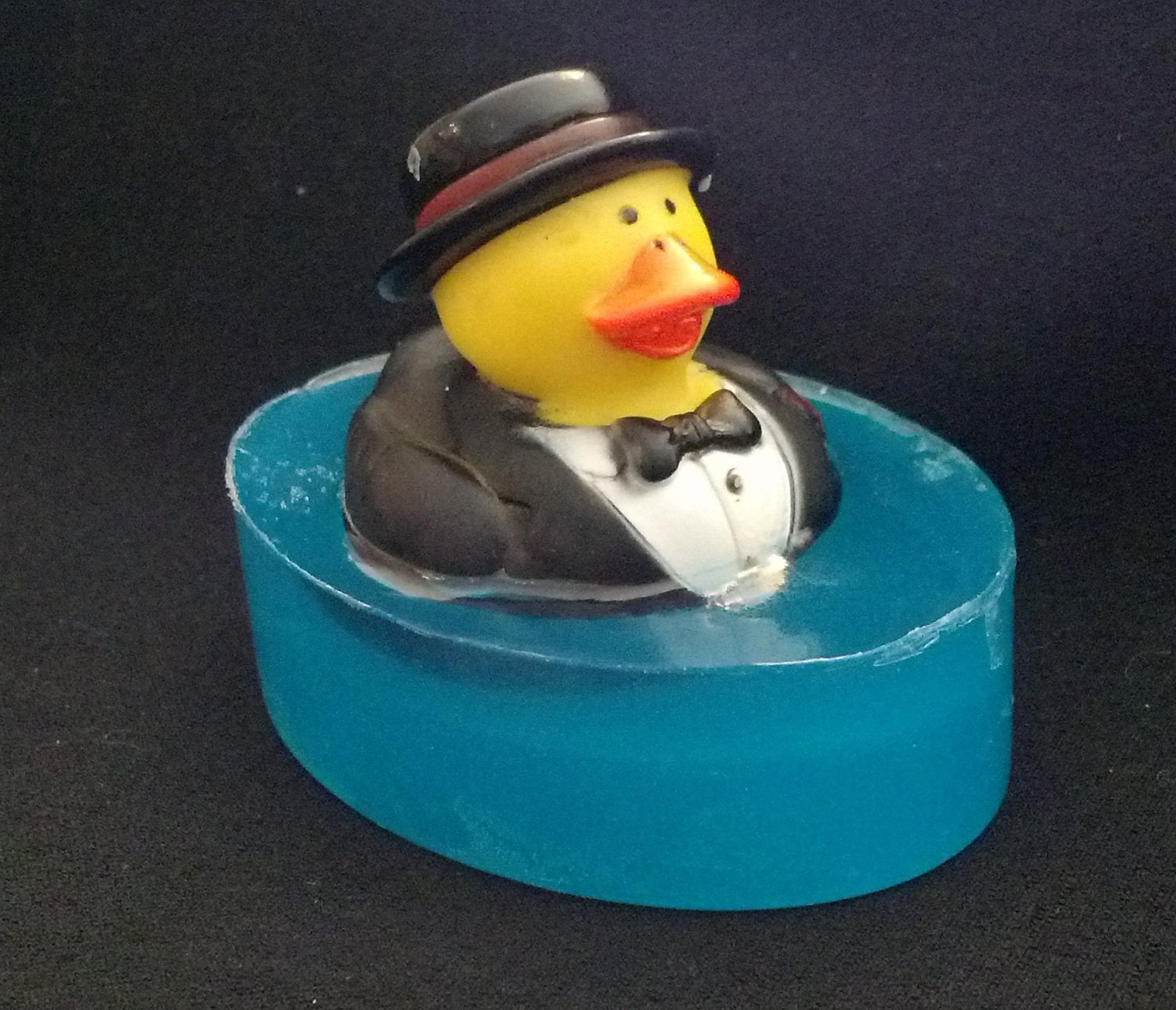 Groom Rubber Ducky embedded toy soap by Lavish Handcrafted