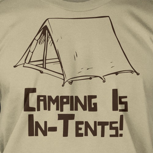 Camping Is In- Tents Screen Printed T-Shirt Mens Ladies Womens Youth Kids Funny Geek Camping Hiking Mountain