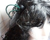 Green and Black Bird Barrette