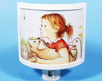 Charlottes Web Night Light cute nursery bathroom hallway bedroom TAKE IT with