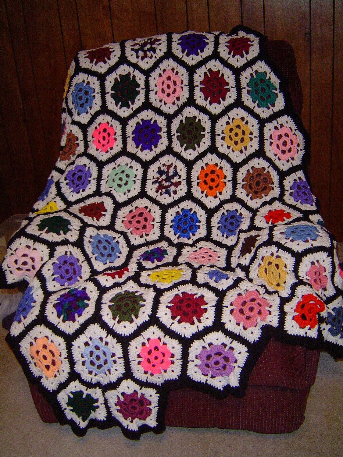 Hexagon Afghan
