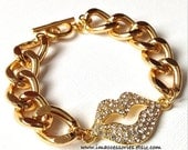 SALE Hot Lips w/ Chain Bracelet