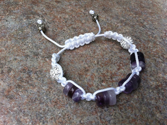 Amethyst Shamballa Bracelet