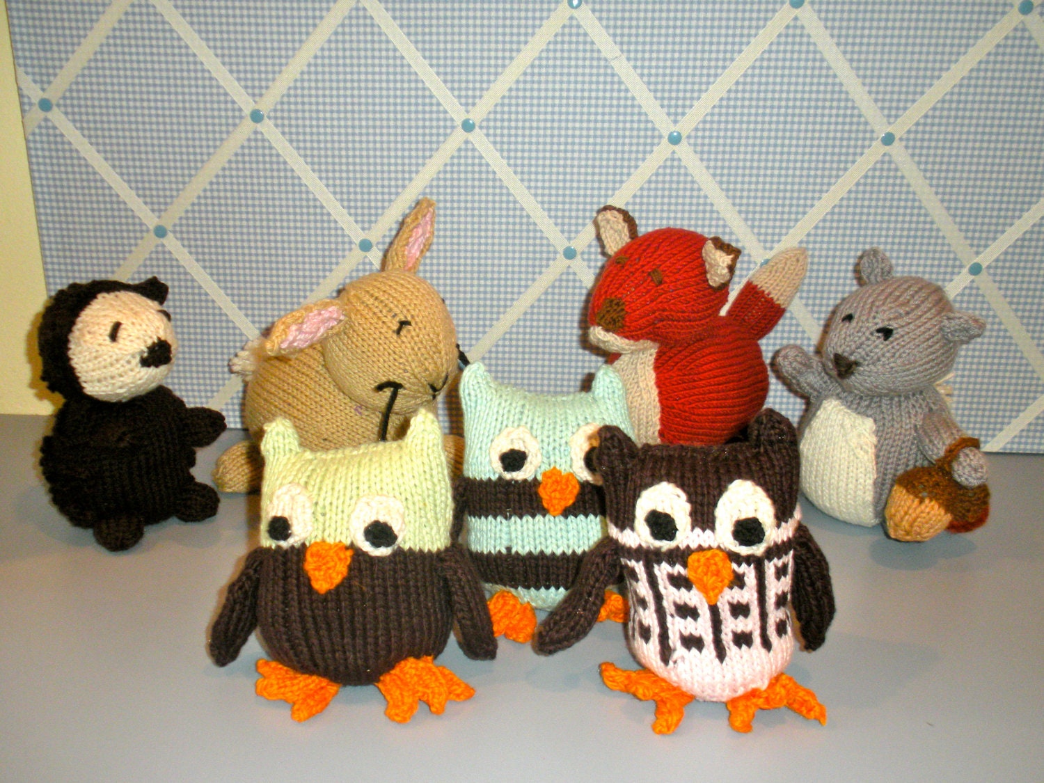 Forest Friends knitted stuffed animals