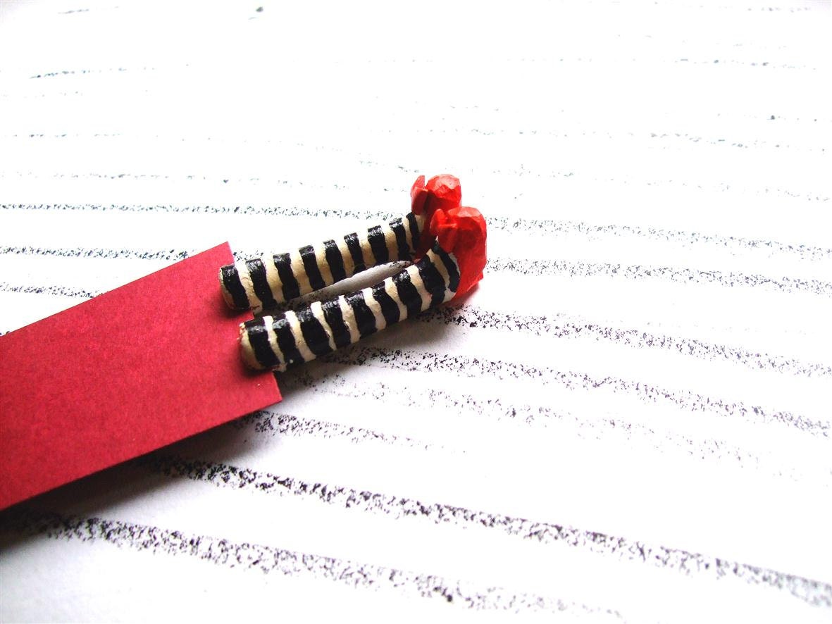 Wicked witch bookmark. Wicked witch of the East Bookmark. Red Shoes Bookmark. Inspired by the Wizard of OZ. Spring decoration