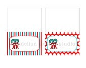 PRINTABLE Fancy Tent Tags - Dr Seuss Party Collection - Dandelion Design Studio