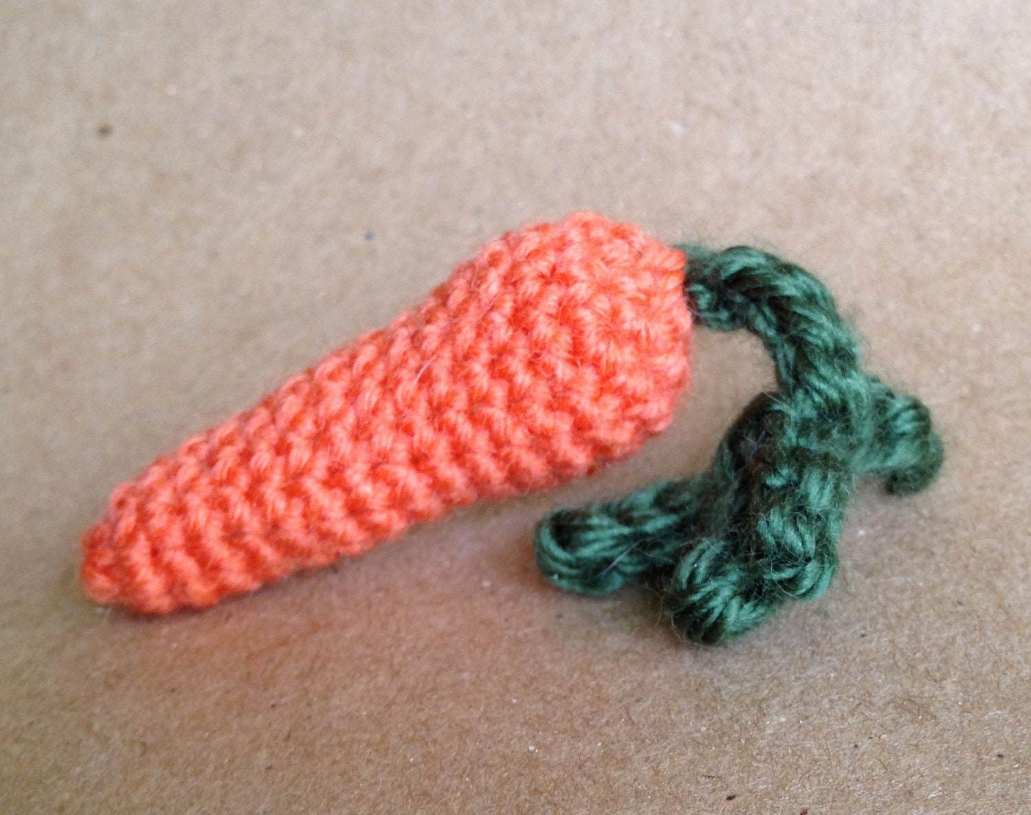 Handmade Crocheted Carrot Cat Toy - Stuffed with Organic Catnip