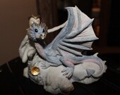Vintage 80s Pure Fantasy Dragon Figurine by Pendragon of England