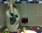 Burlap Wine Gift Bag