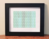 8 x 10 GREEN Digital Print Inspired by the High Line NYC Original Modern New York City Home Decor Graphic Print Sundeck Preserve