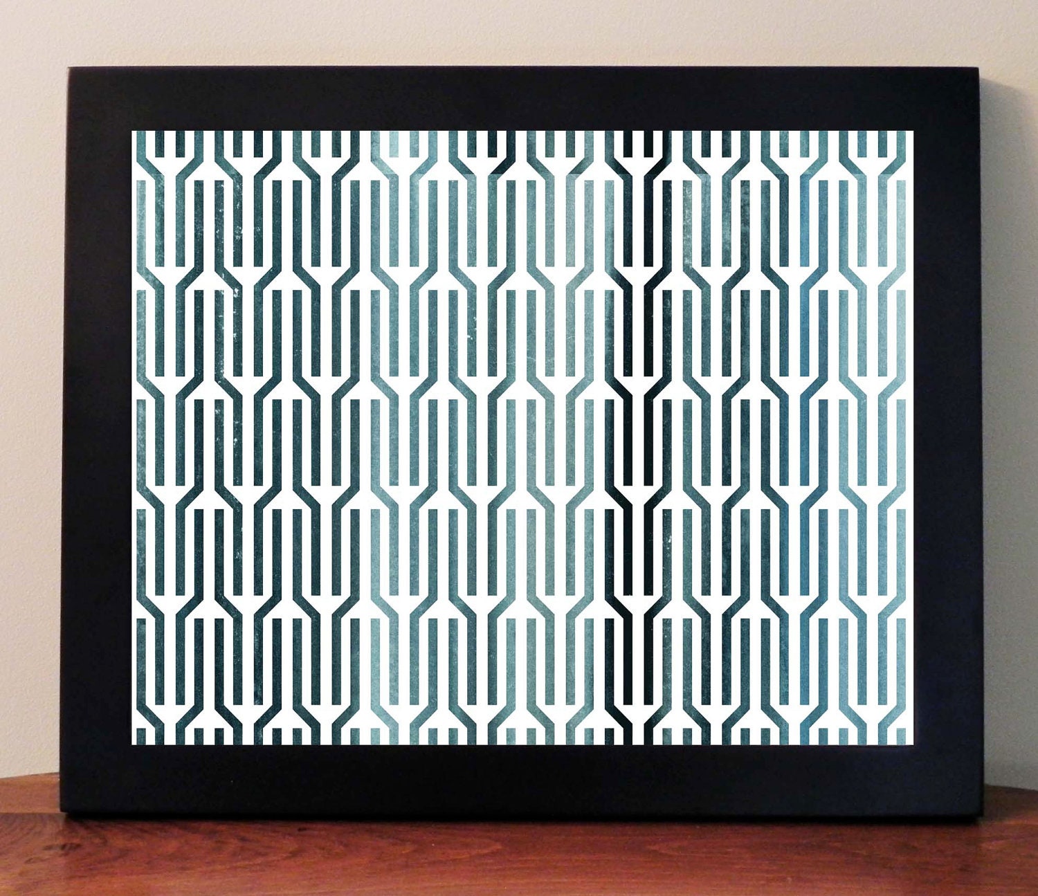 13 x 11 BLUE Digital Print Inspired by the High Line NYC Original Modern New York City Home Decor Graphic Print Sundeck Preserve