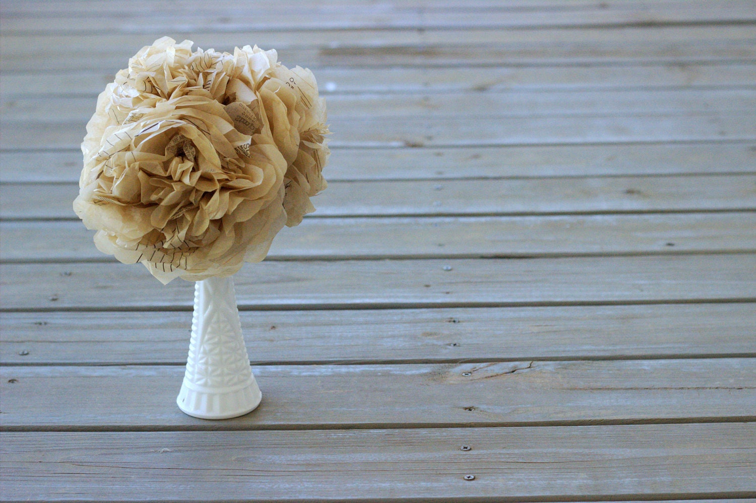 Wedding -Tissue Paper/Sewing Pattern Paper-Tan-FALL-Large- Bridal Bouquet-Wedding-Party-Home Decor-Table Centerpiece-Thanksgiving-