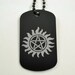 SuperNatural Pentagram Dog Tag Necklace or Keychain