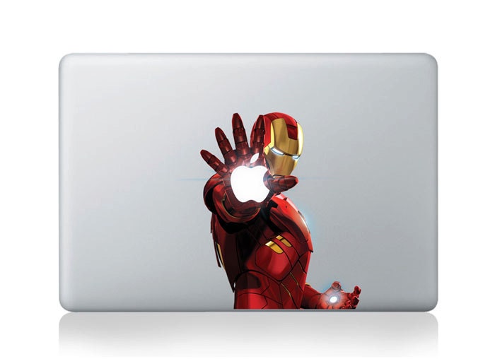 Ironman  - Mac Decal Macbook Stickers Macbook Decals Apple Decal for Macbook Pro / Macbook air / iPad / iPad 2 / iPad 3 / iPhone