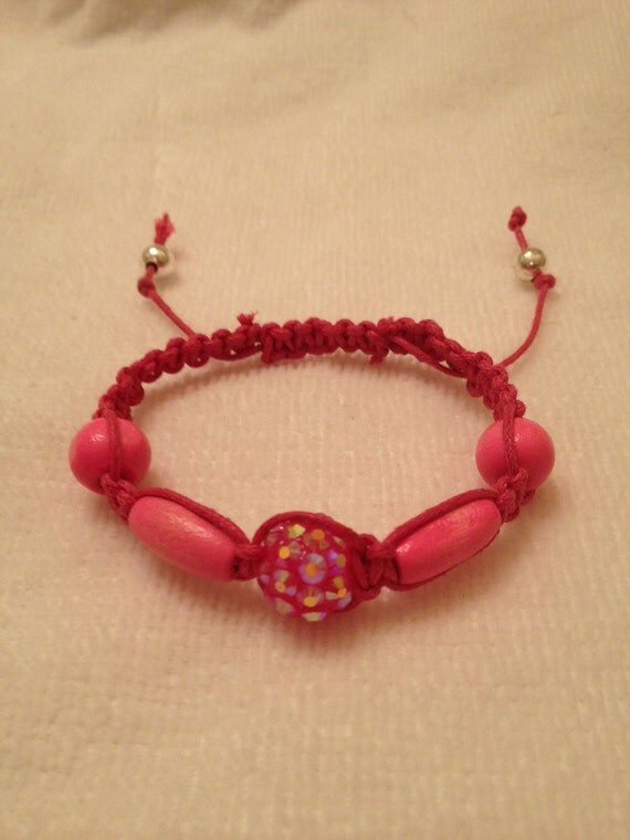 Children's Pink Shamballa Style Bracelet