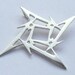 Solid Sterling Silver 925 Metallica Ninja Star Band Logo Pendant HAND MADE