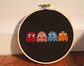 Pacman Ghosts Cross Stitch