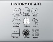 For Macbook Air / Pro Decal Sticker Funny Humor History of Art